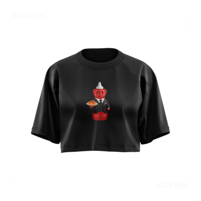 SosKhersiMakaroni Over Sized Crop Top 01 Black
