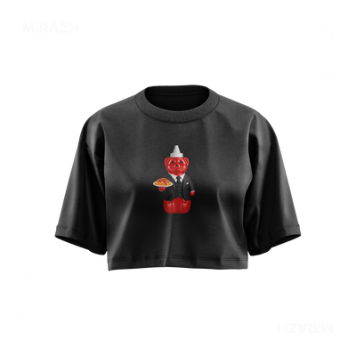 SosKhersiMakaroni Over Sized Crop Top 01 Faded Black
