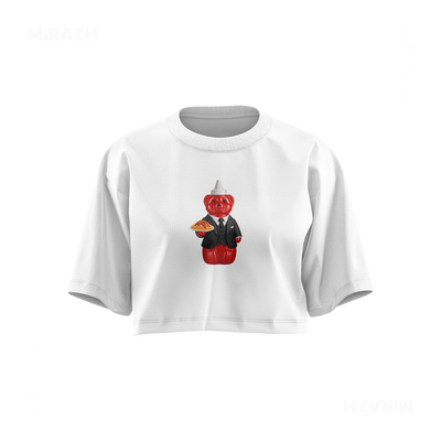 SosKhersiMakaroni Over Sized Crop Top 01 White