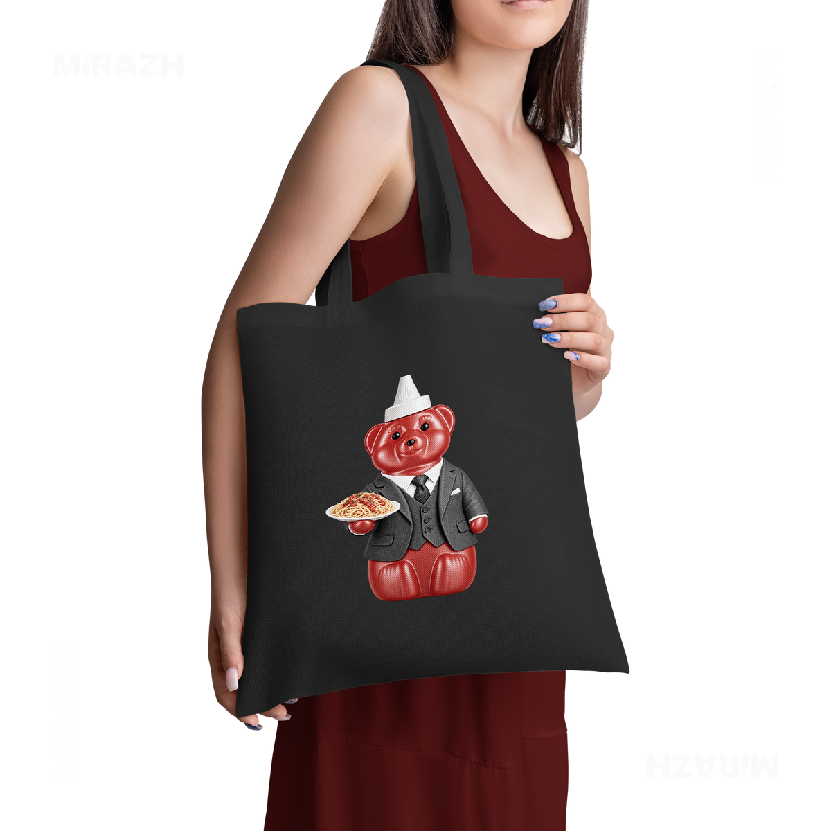 SosKhersiMakaroni Tote Bags 02 Black