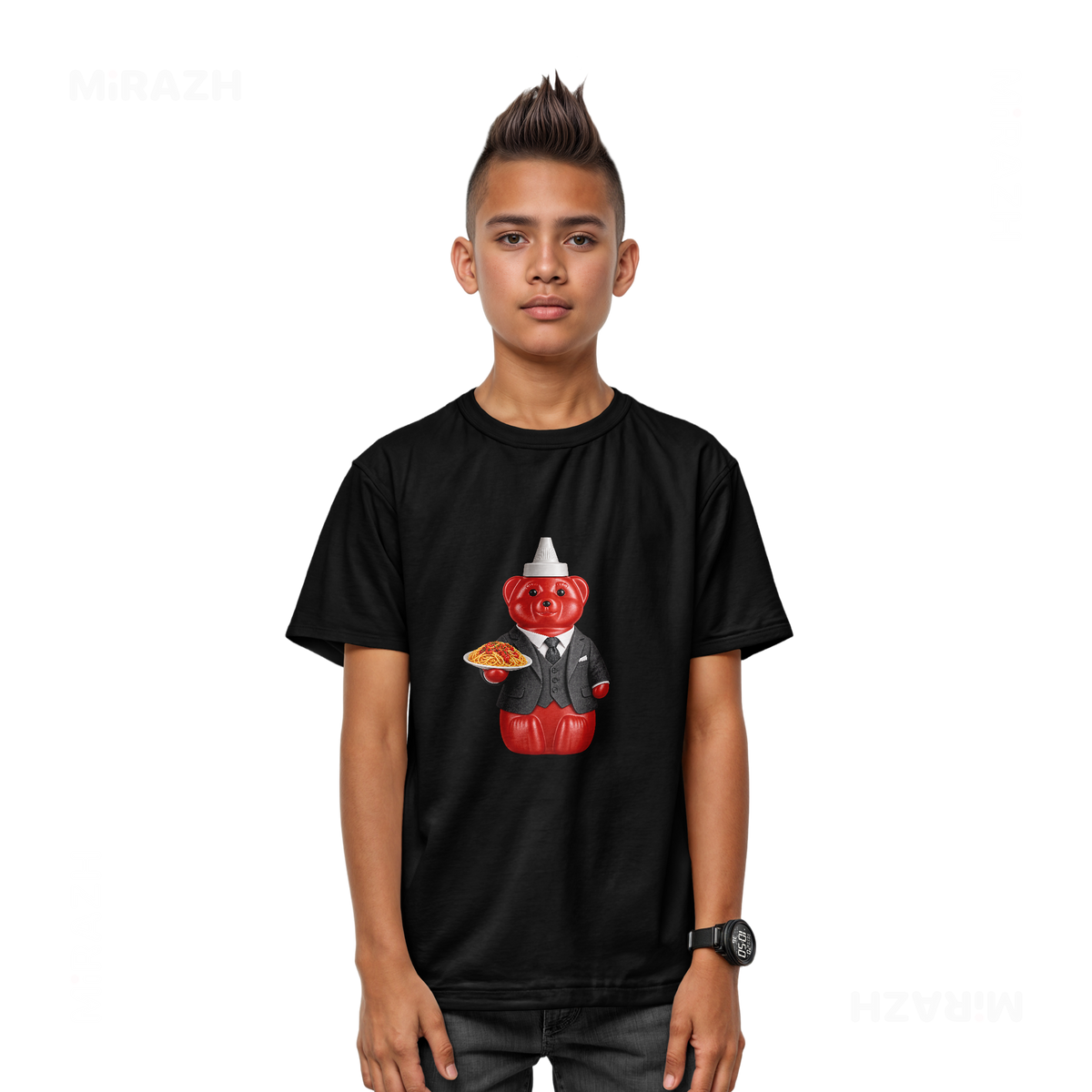 SosKhersiMakaroni Youth T Shirt 03 Black