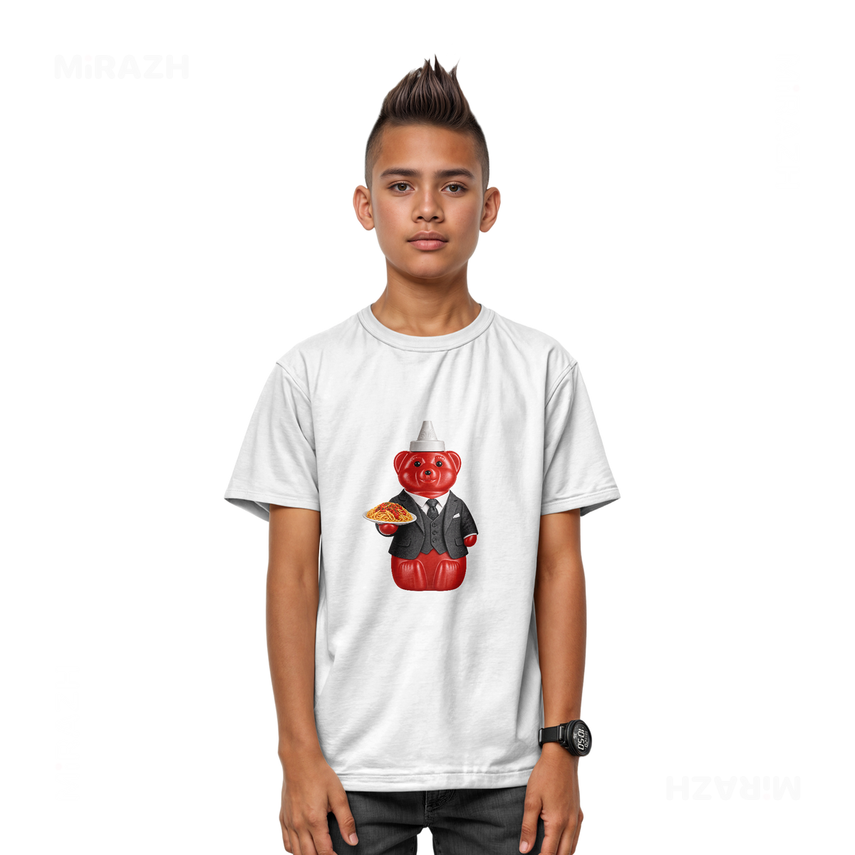 SosKhersiMakaroni Youth T Shirt 03 White