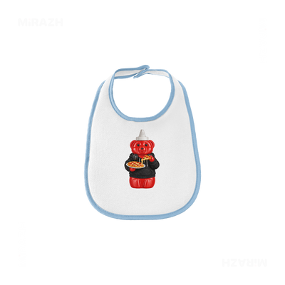 SosKhersiPizza Baby Bibs 01 White Lightblue