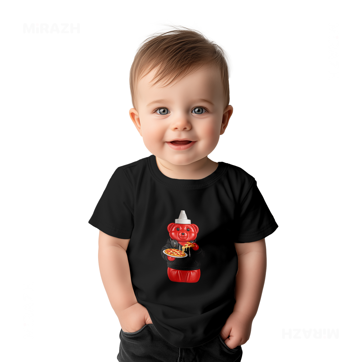 SosKhersiPizza Baby T Shirt 03 Black
