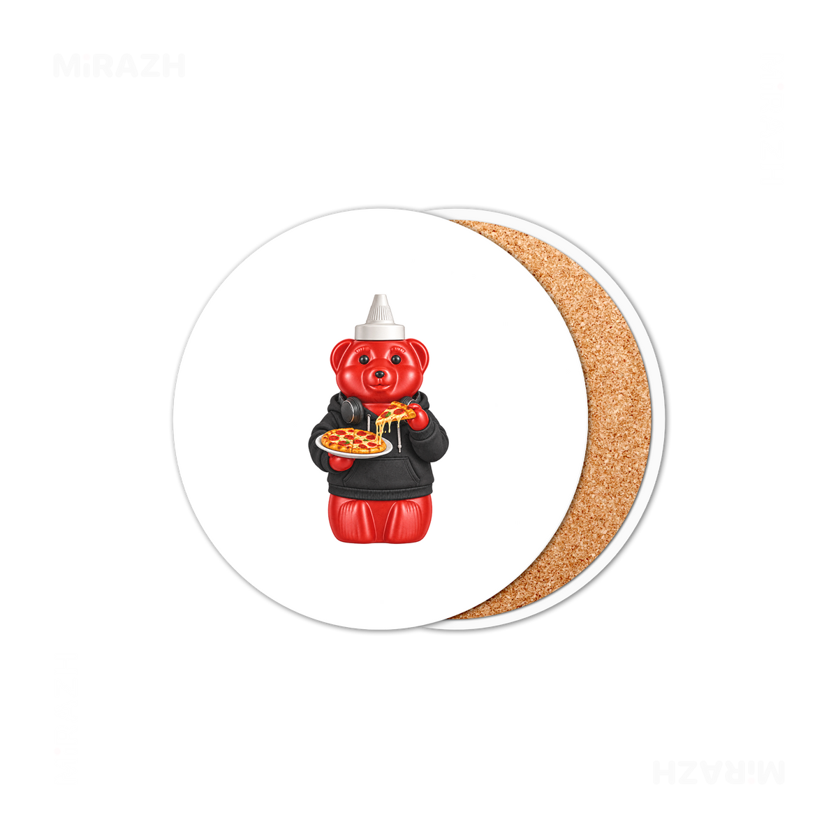 SosKhersiPizza Ceramic Coaster 01 Round