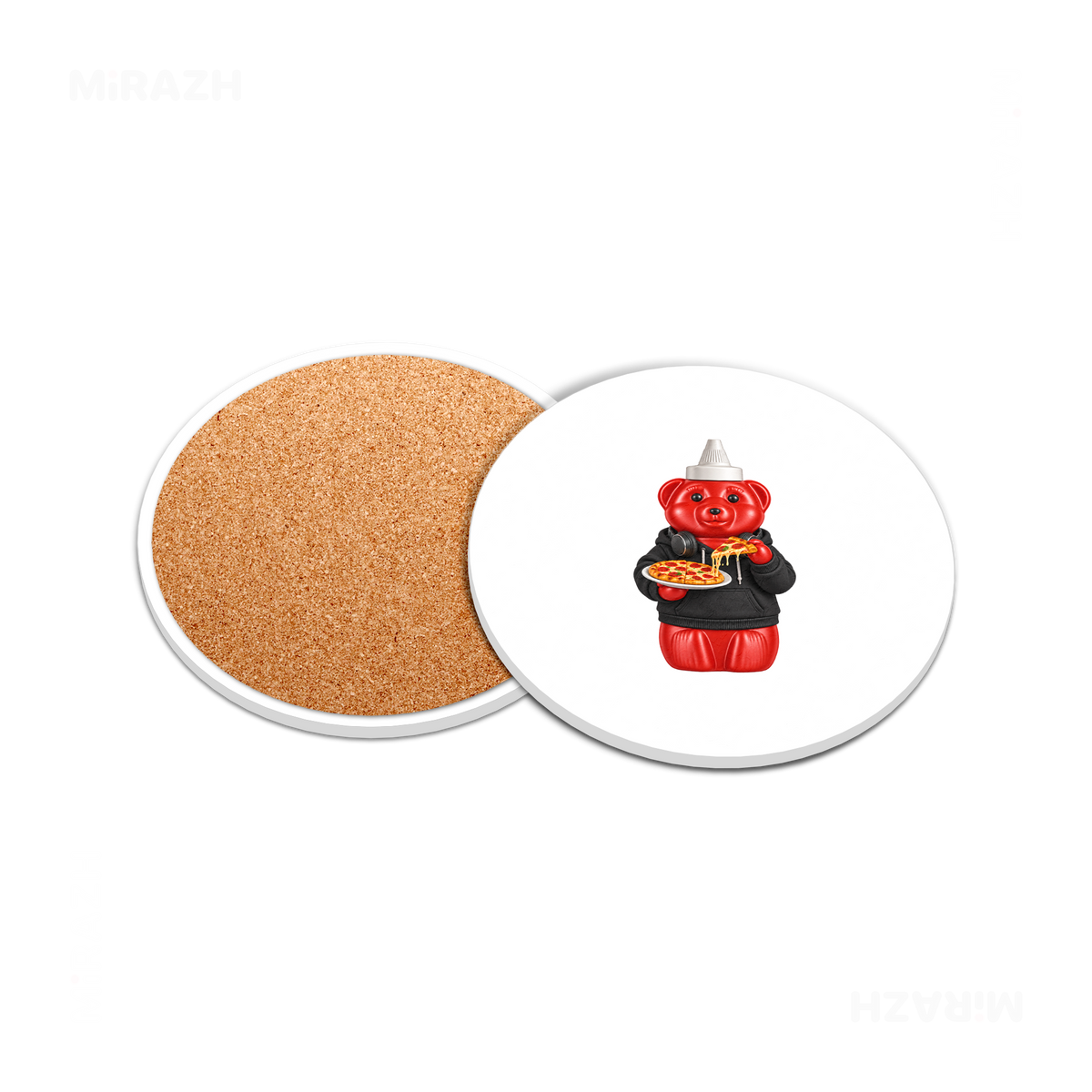 SosKhersiPizza Ceramic Coaster 05 Round