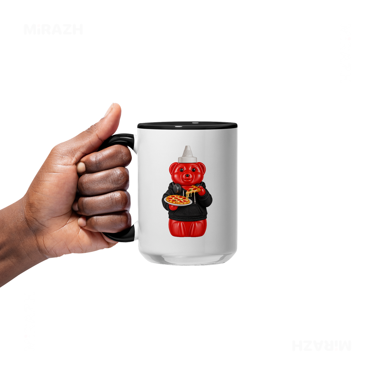 SosKhersiPizza Ceramic Mug 05 White Black