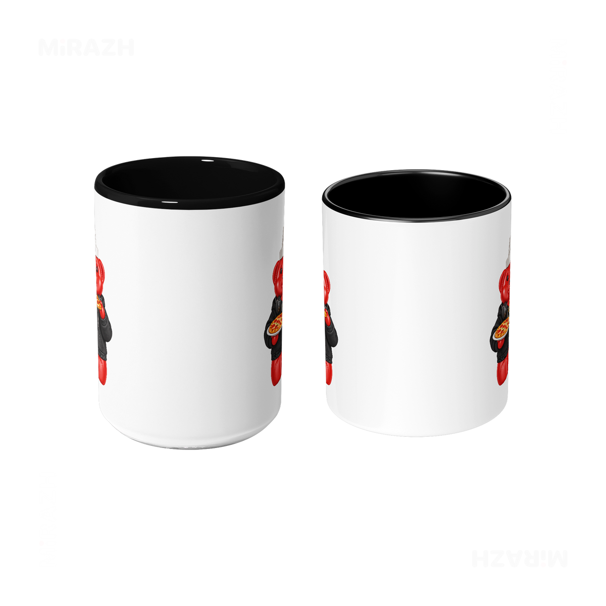 SosKhersiPizza Ceramic Mug 09 White Black