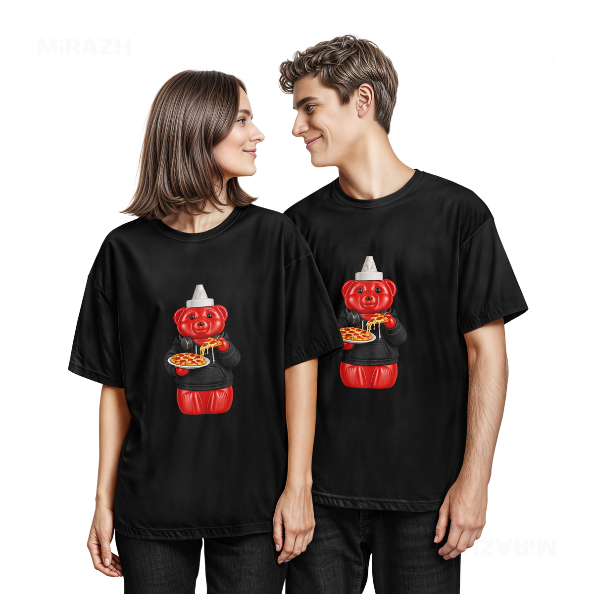 SosKhersiPizza Couple T Shirt 05 Black