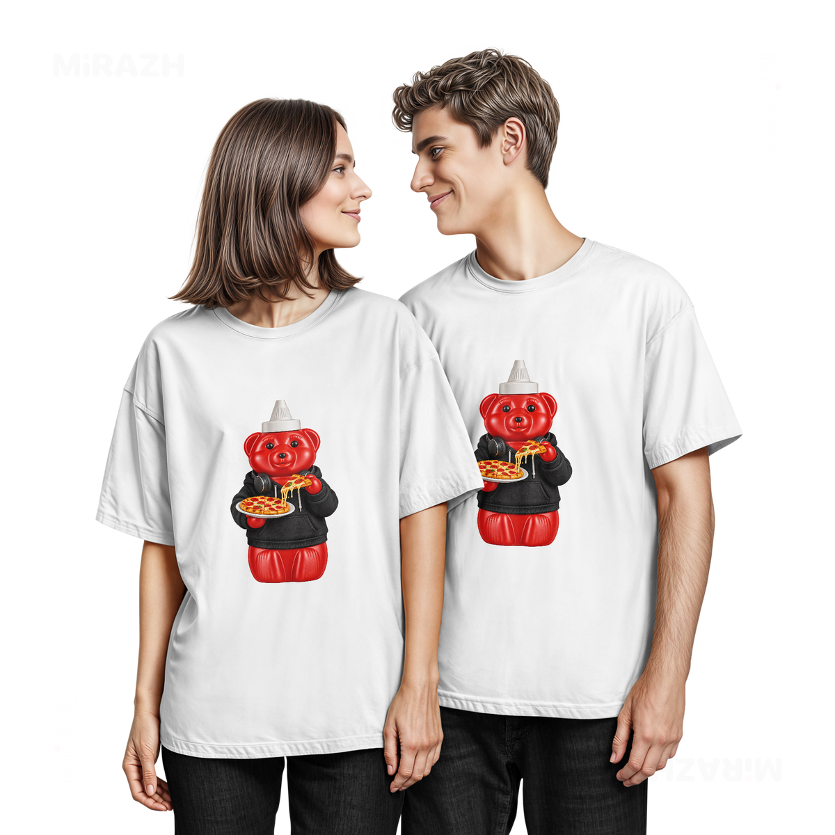 SosKhersiPizza Couple T Shirt 05 White