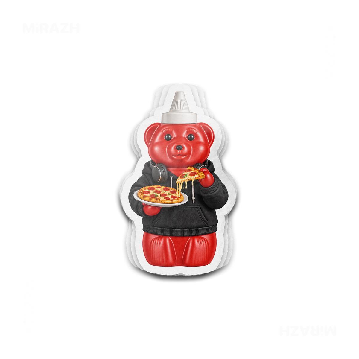 SosKhersiPizza Die Cut Outdoor Sticker 01 White