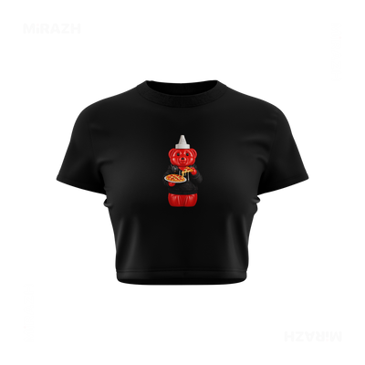 SosKhersiPizza Fitted Crop Top 01 Black