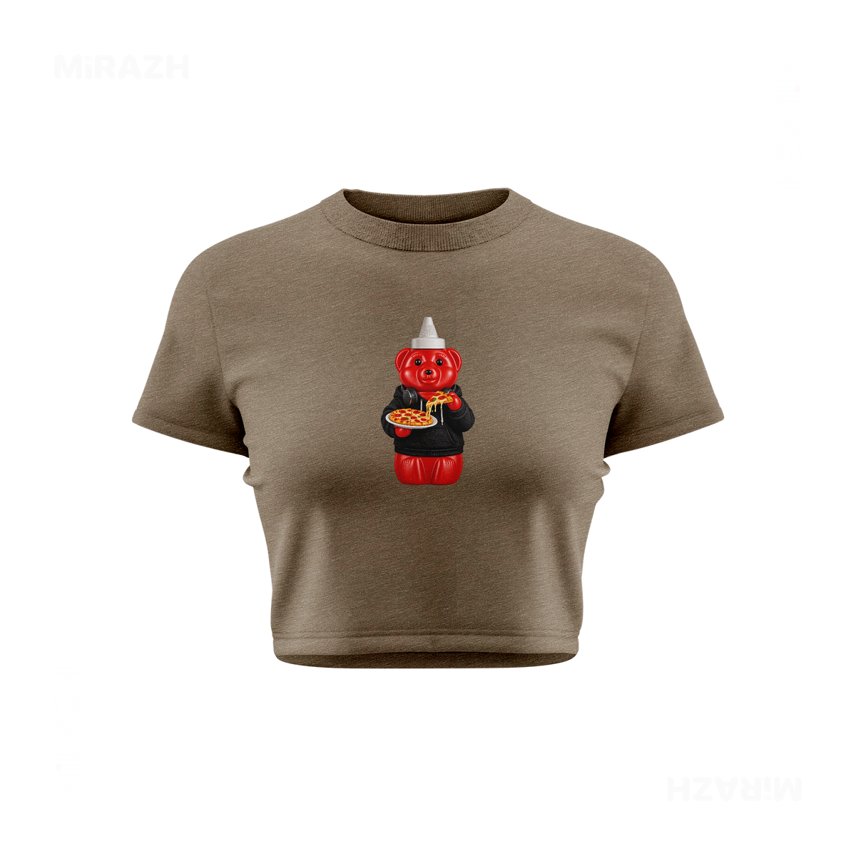 SosKhersiPizza Fitted Crop Top 01 Heather Olive