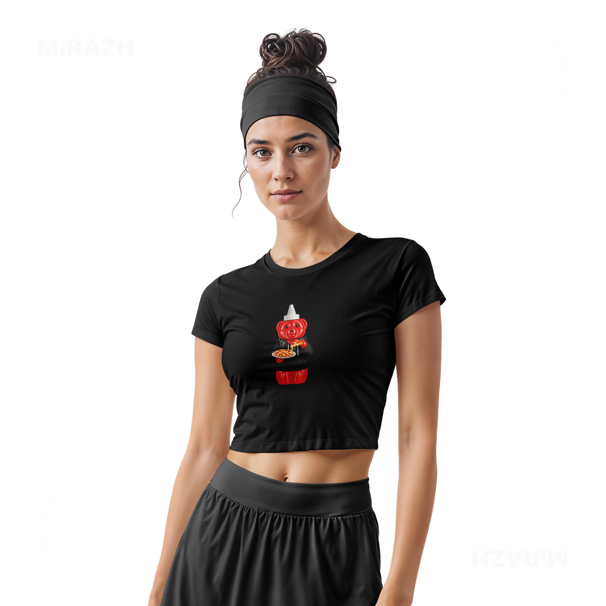 SosKhersiPizza Fitted Crop Top 02 Black