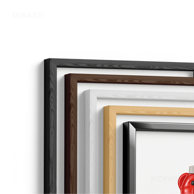 SosKhersiPizza Framed Poster 02 Black Wood