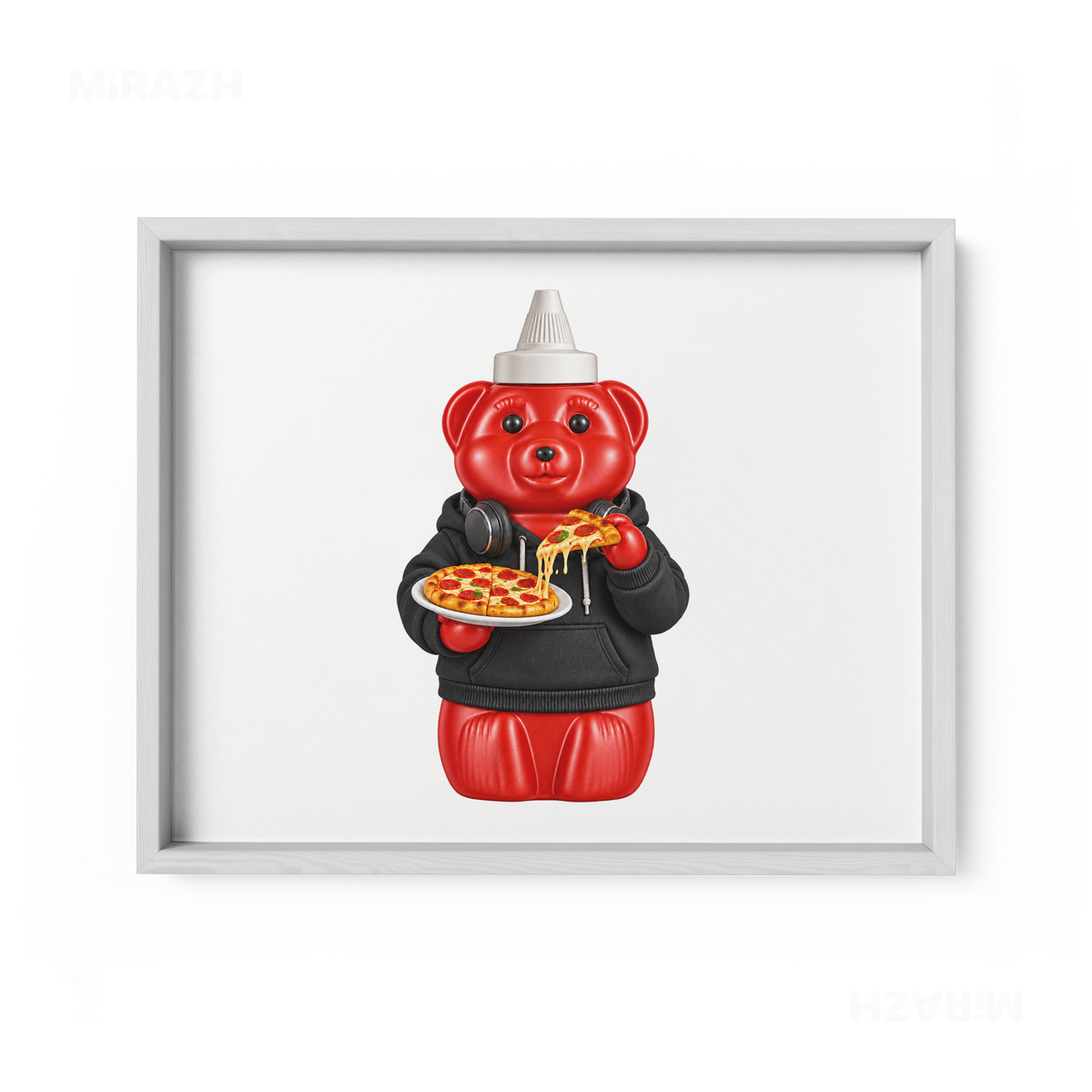 SosKhersiPizza Framed Poster 03 White Wood