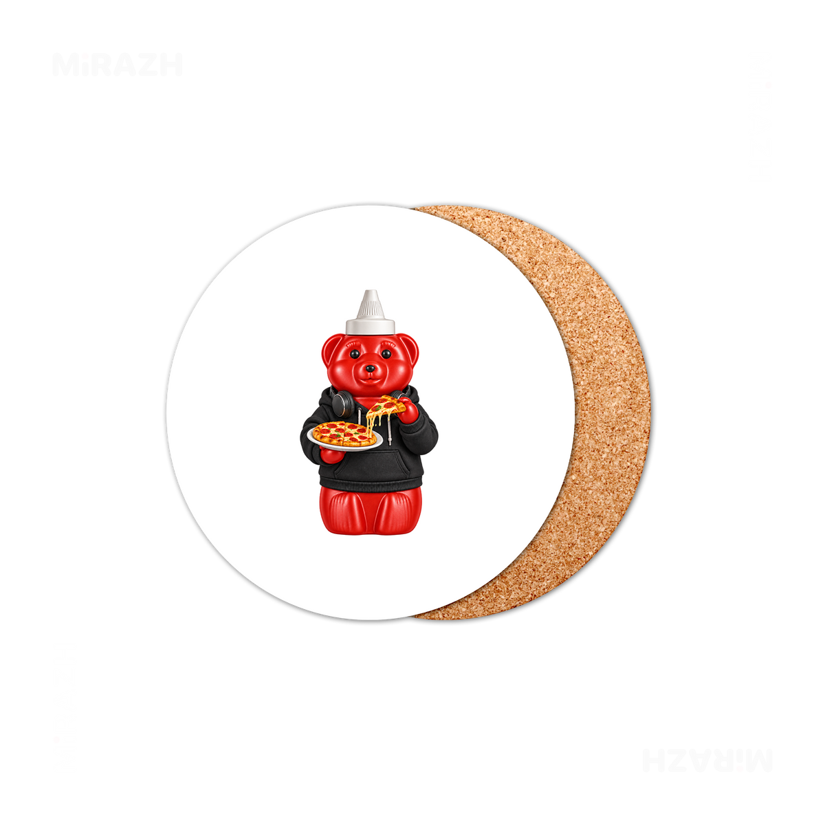 SosKhersiPizza High Gloss Coaster 01 Round