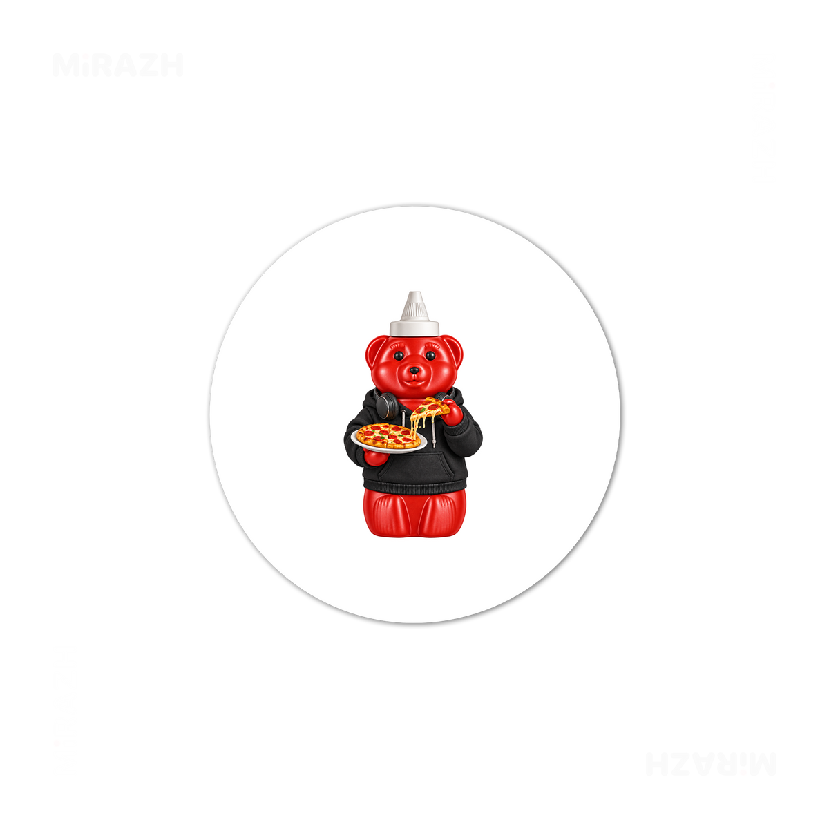 SosKhersiPizza High Gloss Coaster 03 Round
