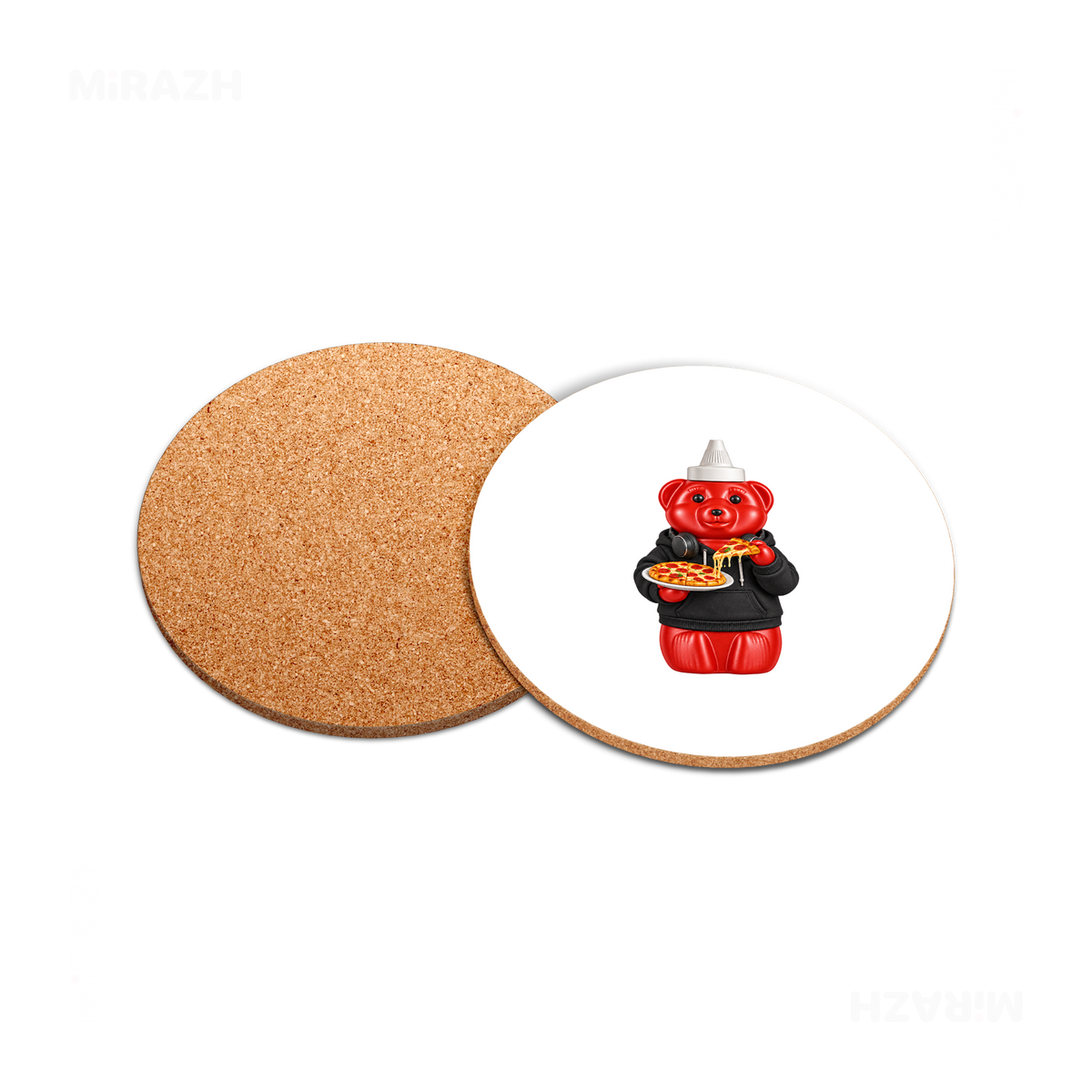SosKhersiPizza High Gloss Coaster 05 Round
