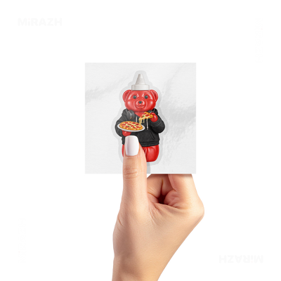 SosKhersiPizza Kiss Cut Sticker 02 Clear