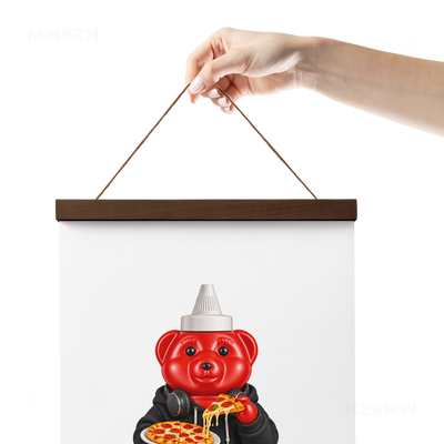 SosKhersiPizza Magnetic Hanger Poster 05 Dark Wood