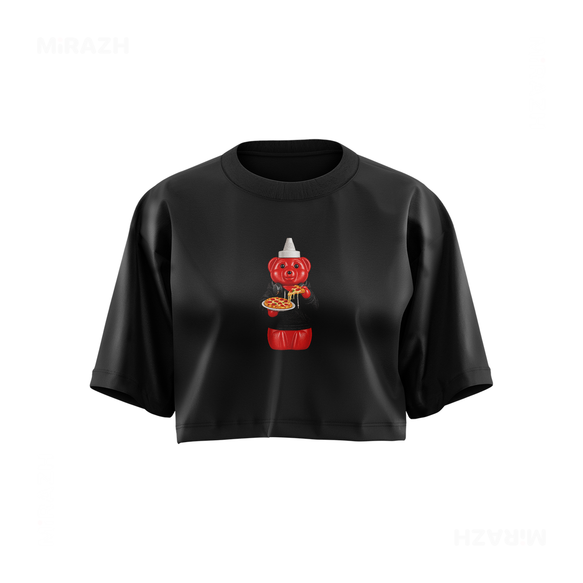 SosKhersiPizza Over Sized Crop Top 01 Black