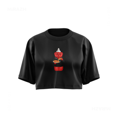 SosKhersiPizza Over Sized Crop Top 01 Black