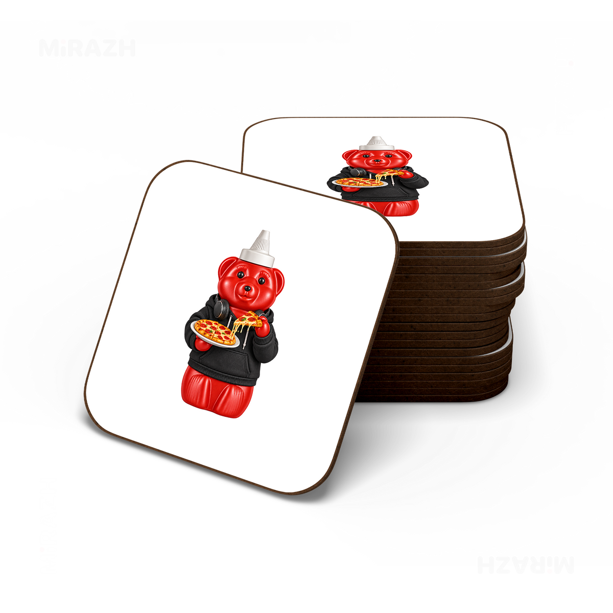 SosKhersiPizza Semi Glossy Coaster 06