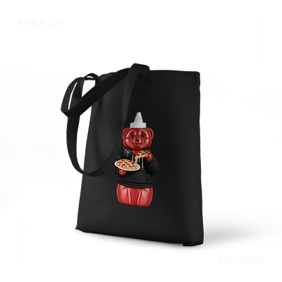 SosKhersiPizza Tote Bags 01 Black