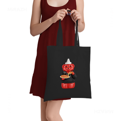 SosKhersiPizza Tote Bags 05 Black