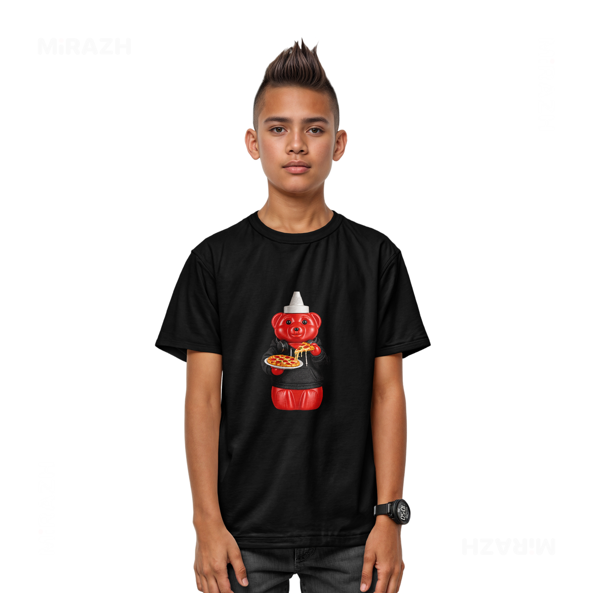 SosKhersiPizza Youth T Shirt 03 Black