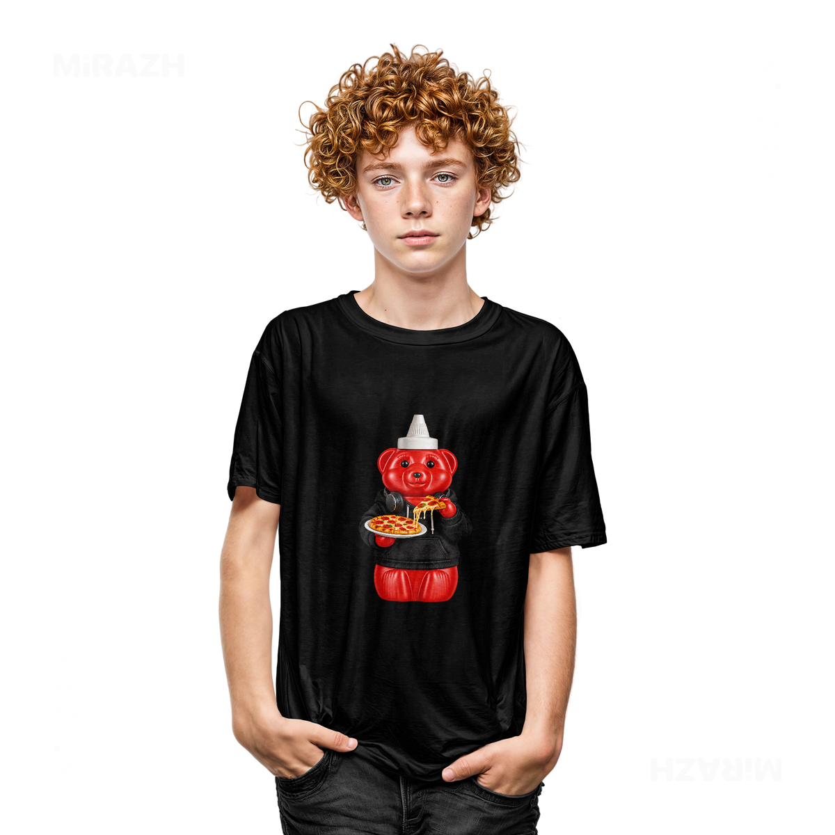 SosKhersiPizza Youth T Shirt 05 Black
