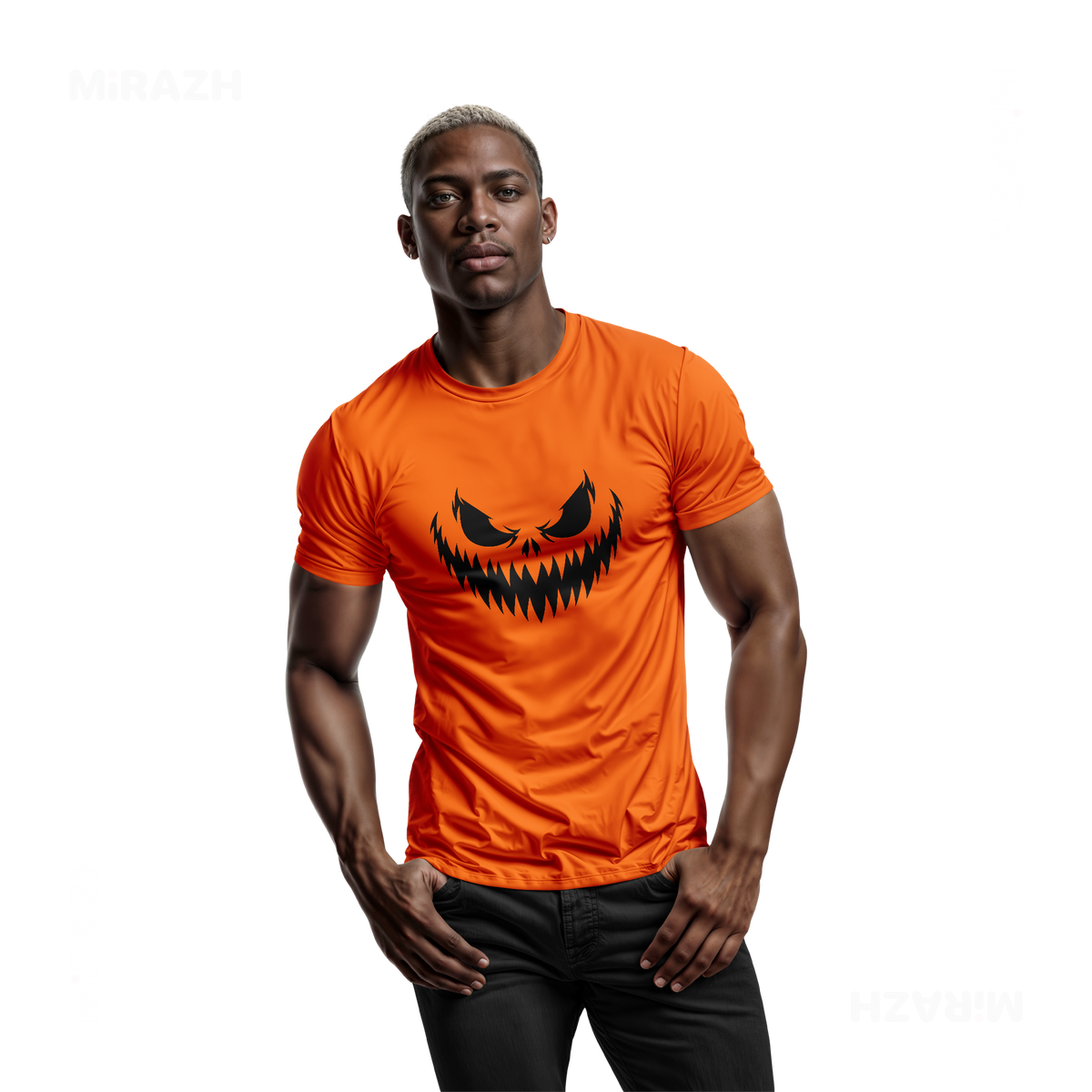 WickedJackOLantern Adult T Shirt 02 Orange