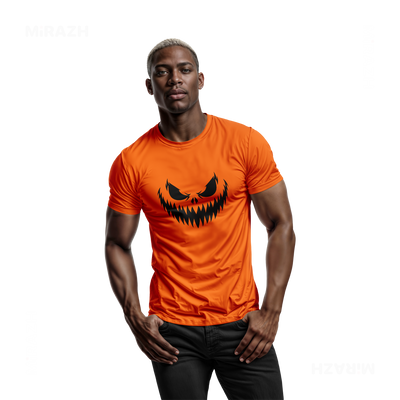 WickedJackOLantern Adult T Shirt 02 Orange