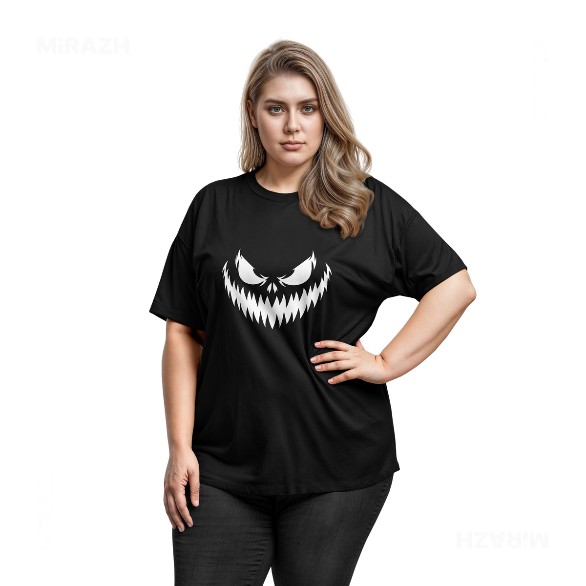 WickedJackOLantern Adult T Shirt 03 Black