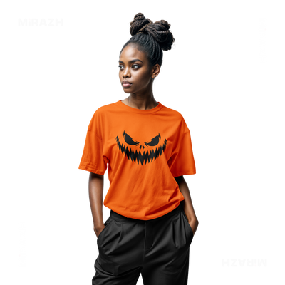 WickedJackOLantern Adult T Shirt 04 Orange