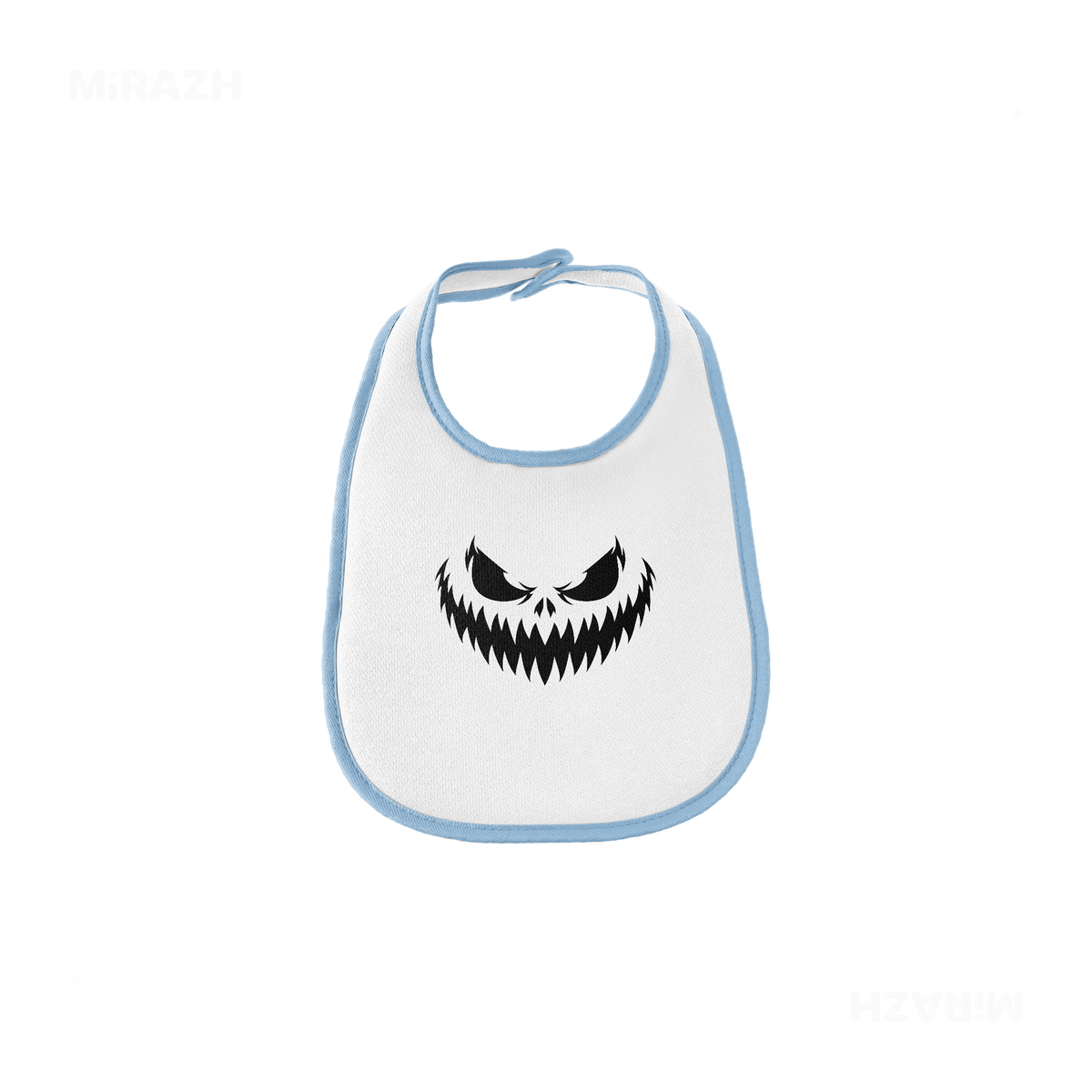 WickedJackOLantern Baby Bibs 01 White Lightblue