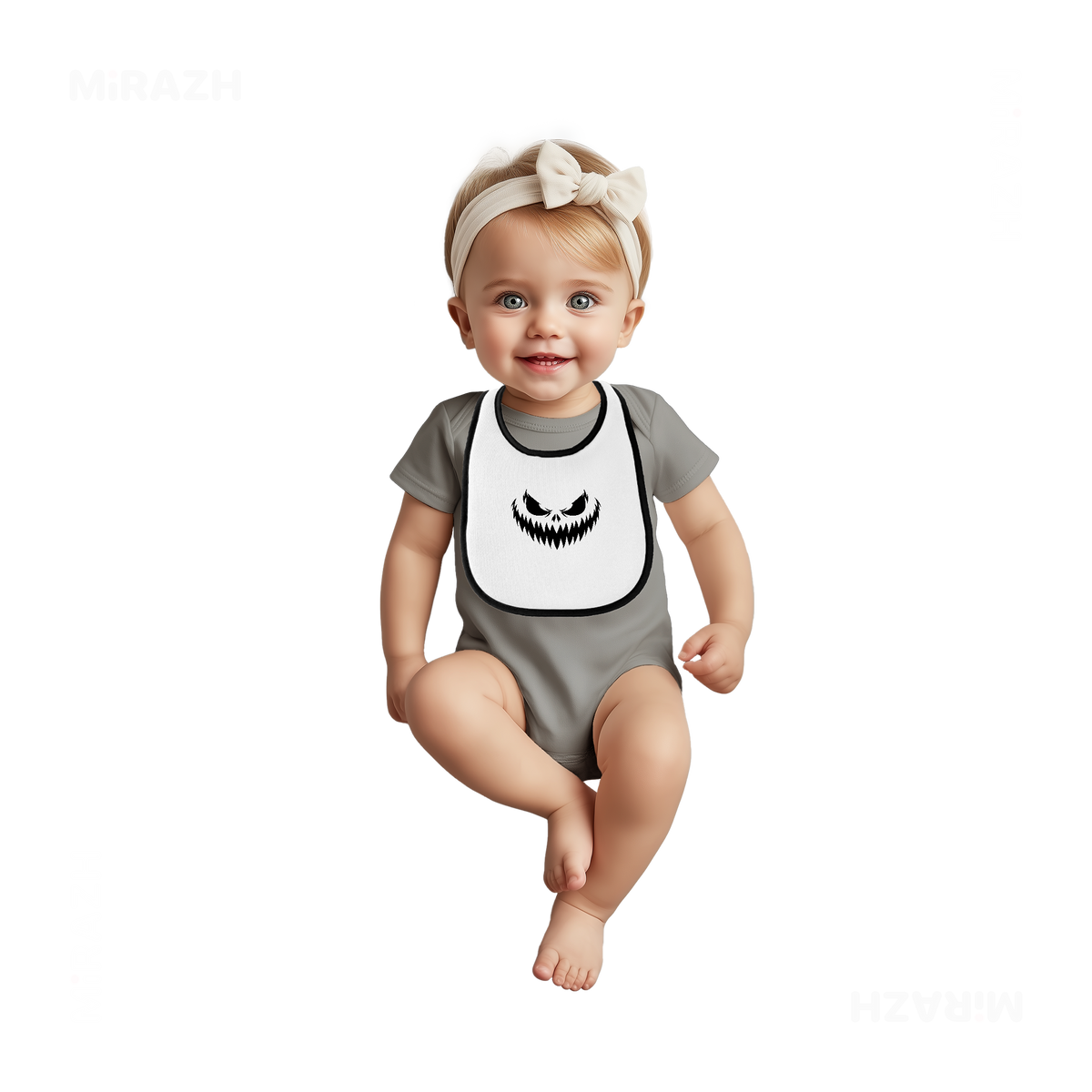 WickedJackOLantern Baby Bibs 02 White Black