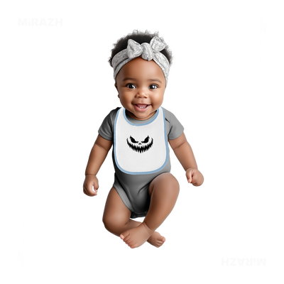 WickedJackOLantern Baby Bibs 04 White Lightblue