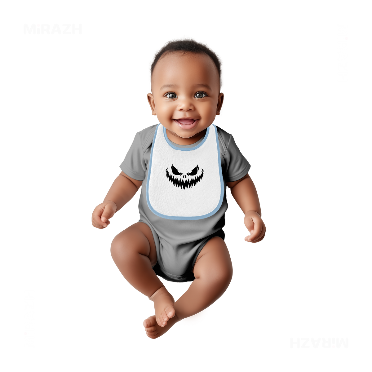 WickedJackOLantern Baby Bibs 05 White Lightblue