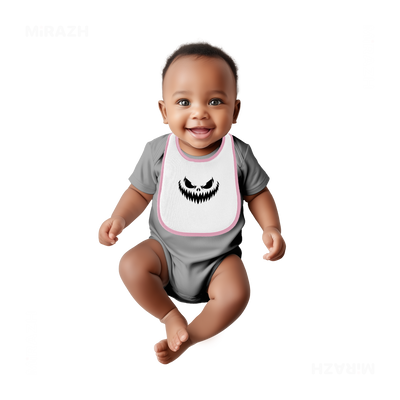 WickedJackOLantern Baby Bibs 05 White Pink
