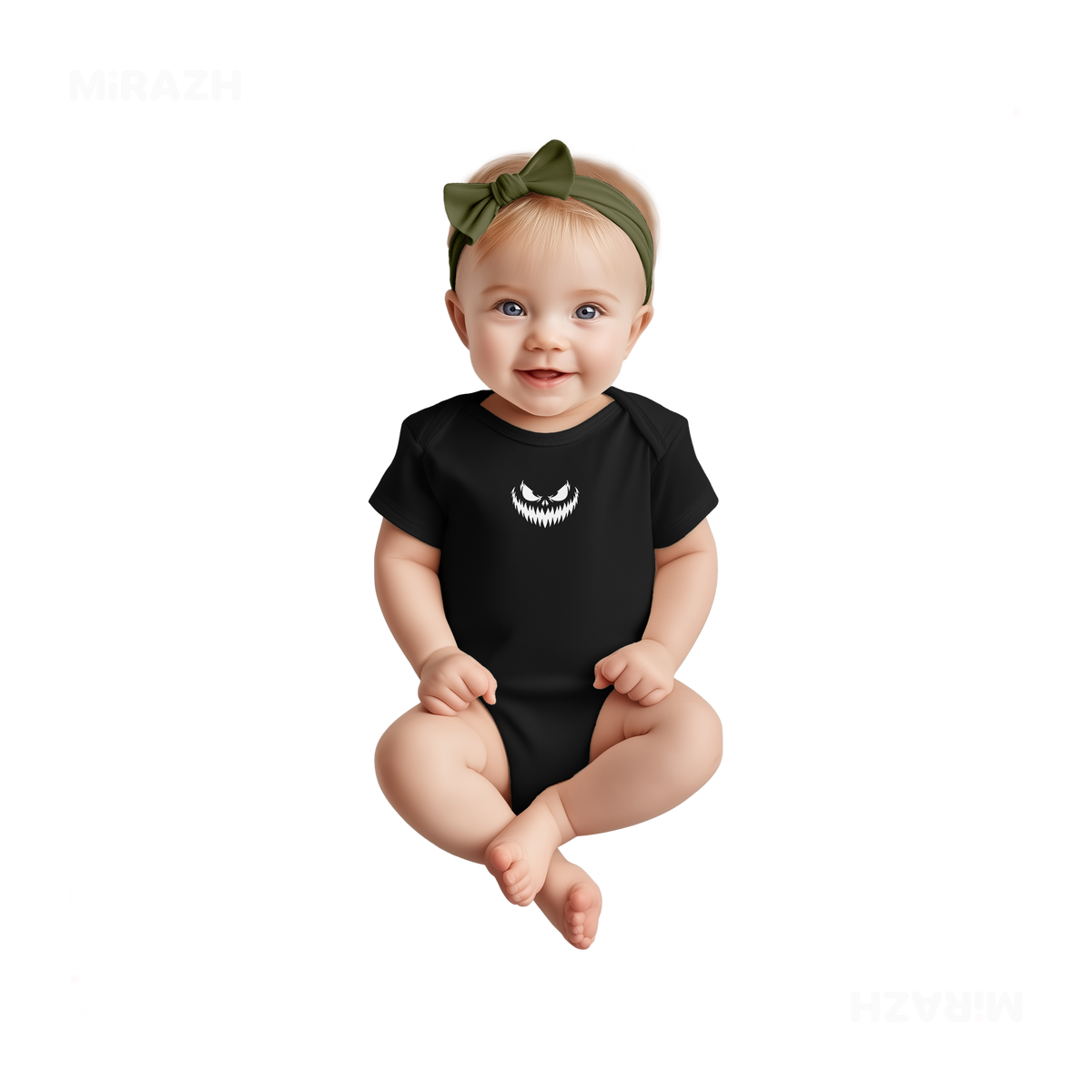 WickedJackOLantern Baby Onesies 02 Black