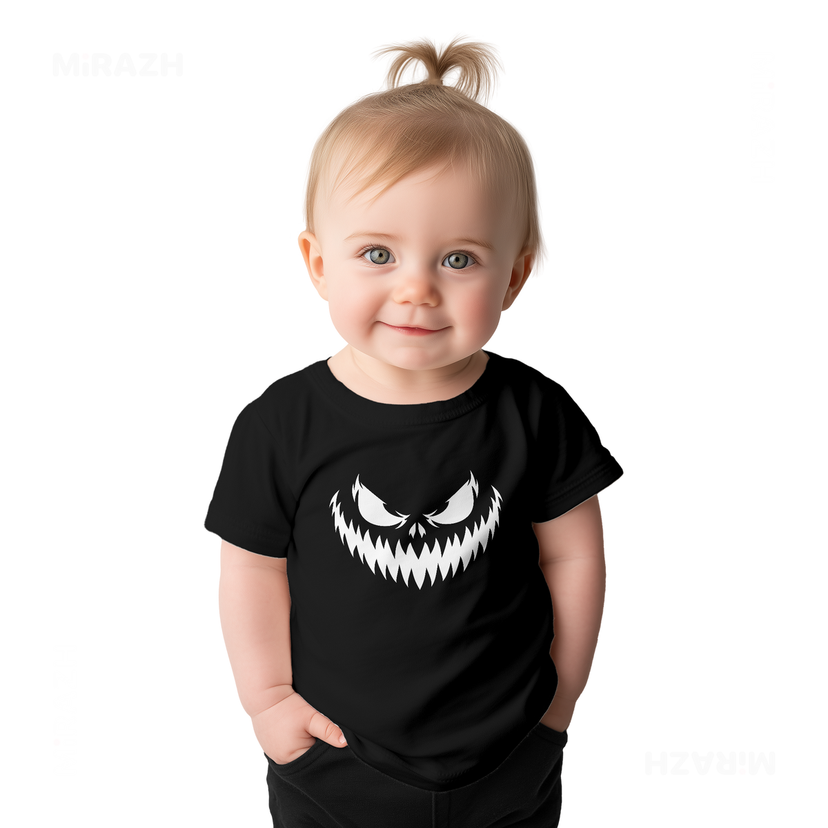 WickedJackOLantern Baby T Shirt 02 Black