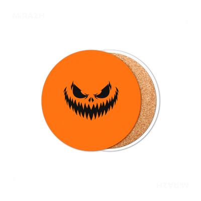 WickedJackOLantern Ceramic Coaster 01 Round