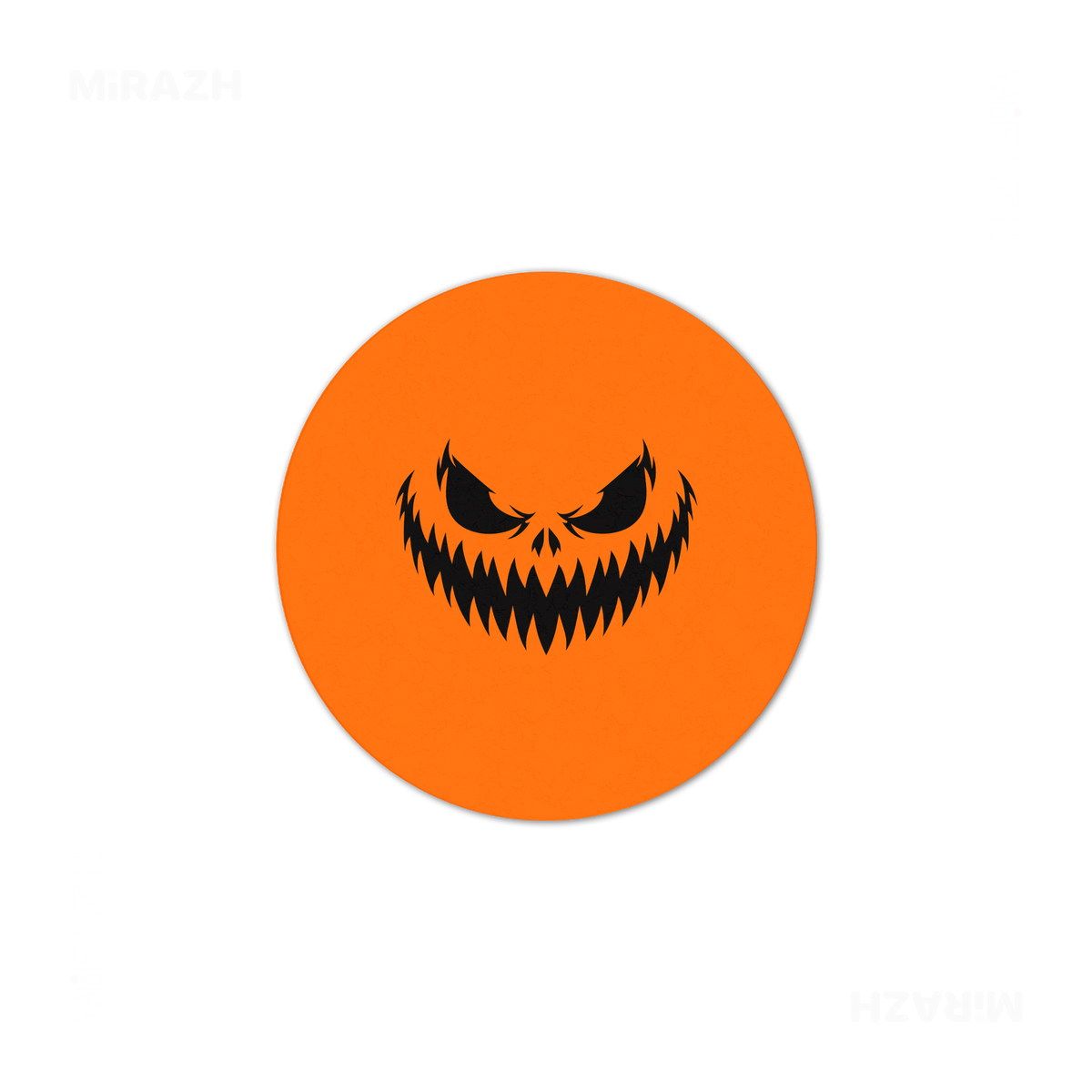 WickedJackOLantern Ceramic Coaster 03 Round