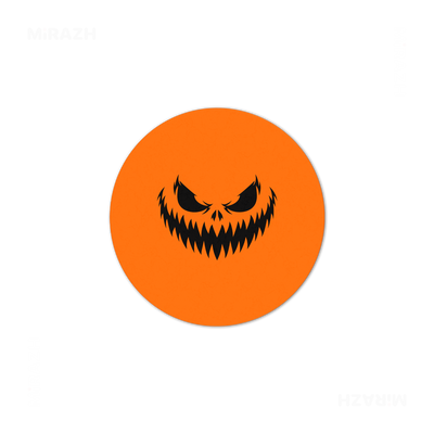 WickedJackOLantern Ceramic Coaster 03 Round