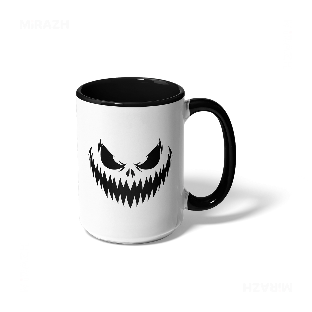 WickedJackOLantern Ceramic Mug 01 White Black