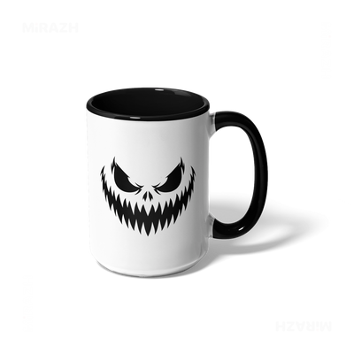 WickedJackOLantern Ceramic Mug 01 White Black