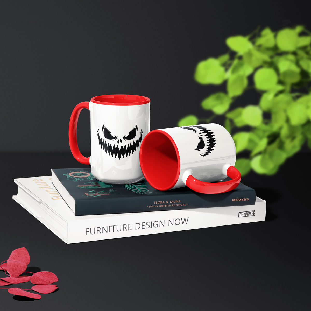WickedJackOLantern Ceramic Mug 02 White Red