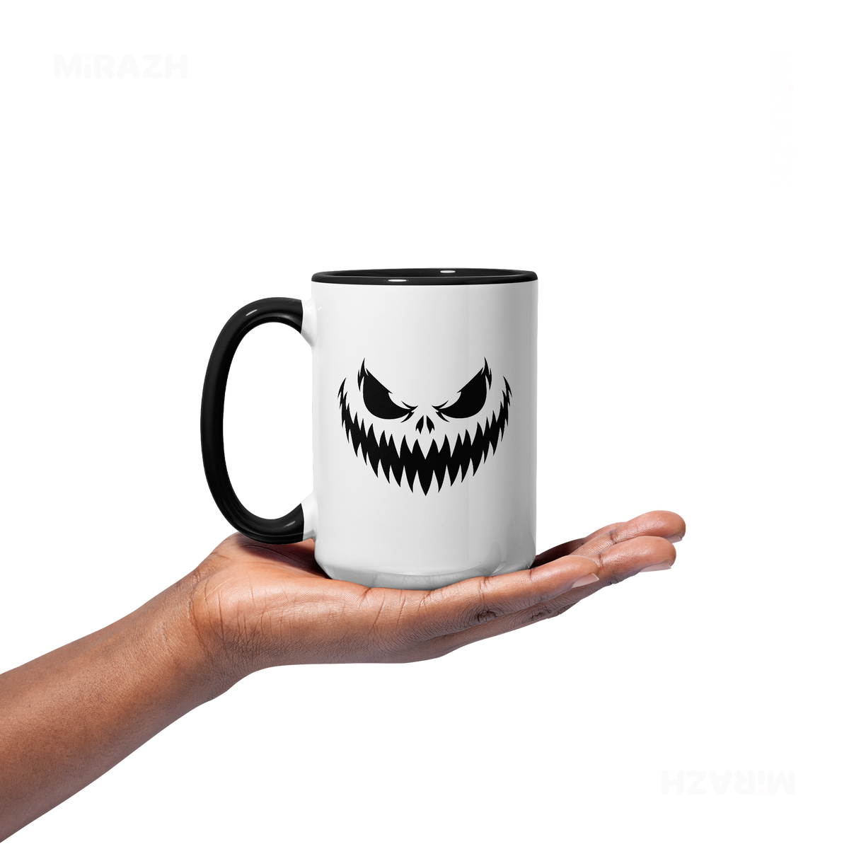 WickedJackOLantern Ceramic Mug 03 White Black